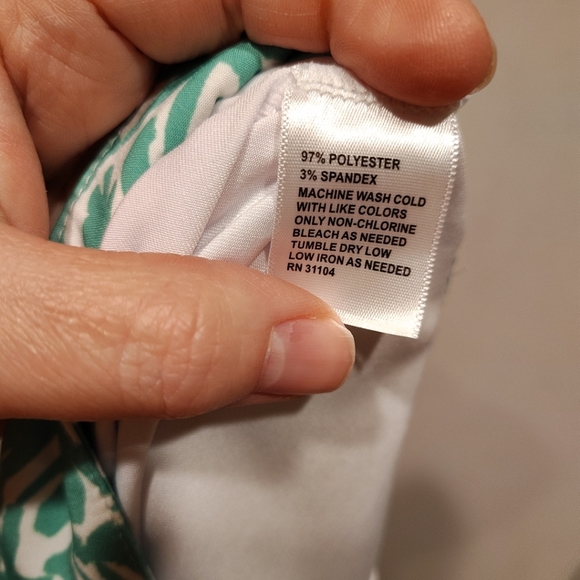 Zellos Women's Green Floral Mini Skirt Skort Sz  10- Tennis Preppy Golf Resort - Picture 7 of 7